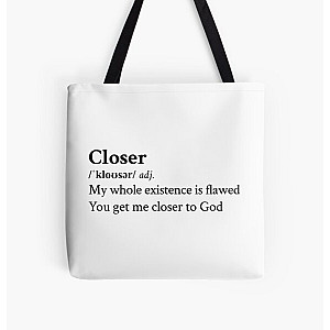 Nine Inch Nails Aesthetic Quote Rock Metal Lyrics Closer All Over Print Tote Bag RB0211
