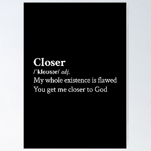 Nine Inch Nails Aesthetic Quote Rock Metal Lyrics Closer Black Poster RB0211