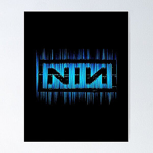 Dark Blue NIN Light Waves Poster RB0211